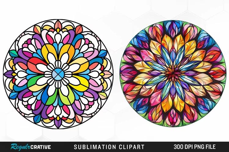 Watercolor Mandala Artwork Clipart
