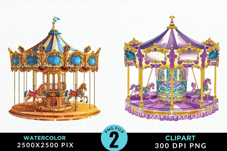 Watercolor Mardi Gras Graphic Clipart