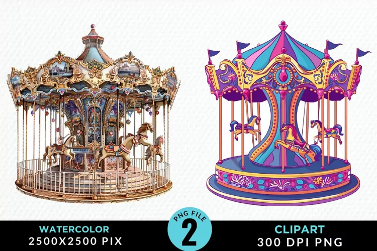 Watercolor Mardi Gras Graphic Clipart