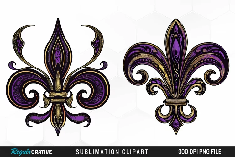 Watercolor Mardi Gras Collection Art Clipart