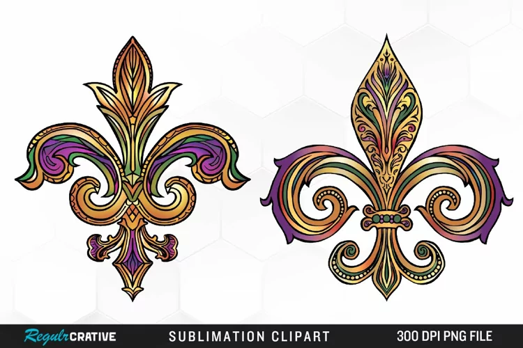 Watercolor Mardi Gras Collection Clipart