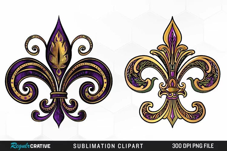 Watercolor Mardi Gras Collection Art Clipart