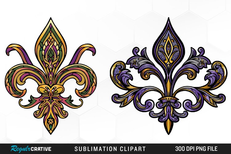 Watercolor Mardi Gras Collection Clipart