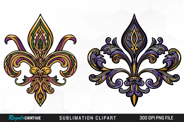 Watercolor Mardi Gras Collection Clipart