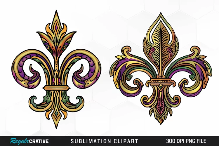 Watercolor Mardi Gras Collection Clipart