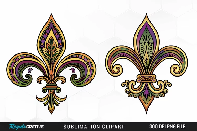 Watercolor Mardi Gras Collection Art Clipart