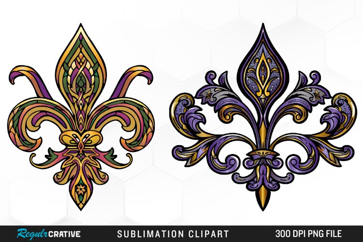 Watercolor Mardi Gras Collection Clipart