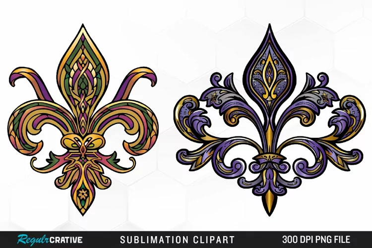 Watercolor Mardi Gras Collection Clipart