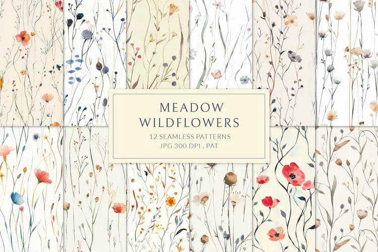 Wildflowers Print Seamless Patterns