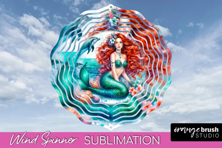 Watercolor Mermaid Wind Spinner - Summer Spinner Sublimation