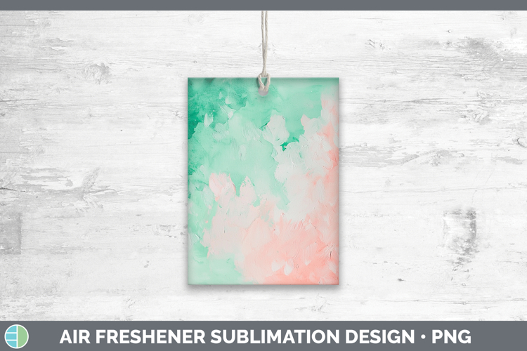 Watercolor Mint Pink Air Freshener Sublimation Car Freshener