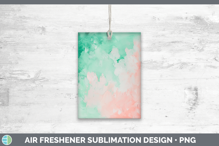 Watercolor Mint Pink Air Freshener Sublimation Car Freshener