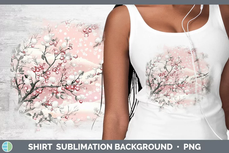 Watercolor Mistletoe Shirt Sublimation Sublimation Backgroun