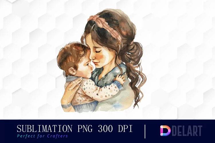 Mom And Baby Sublimation PNG Clipart