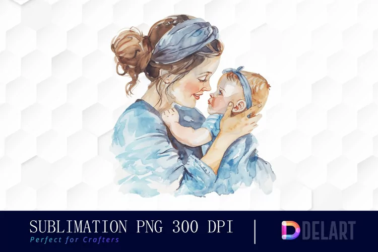 Mom And Baby Illustration Clipart