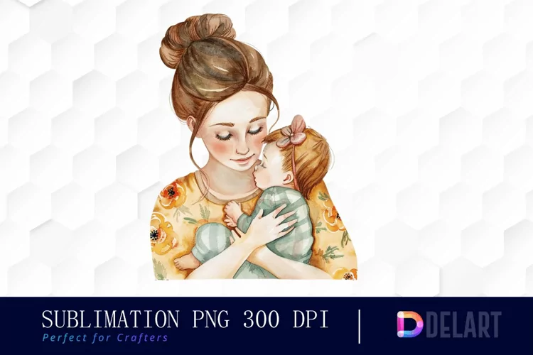 Mom And Baby Sublimation PNG Clipart