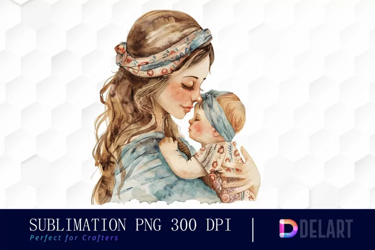 Mom And Baby Sublimation PNG Clipart