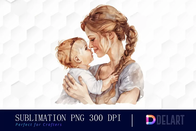 Mom And Baby Illustration Clipart