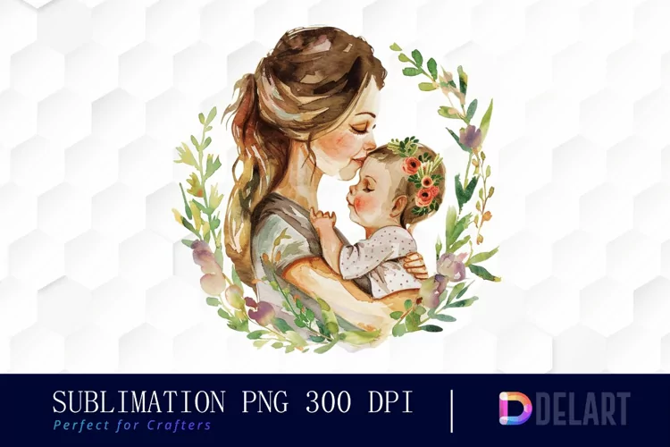 Mom And Baby Illustration Clipart