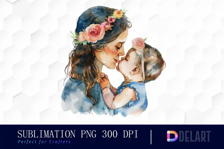 Mom And Baby Sublimation PNG Clipart