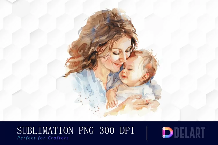 Mom And Baby Illustration Clipart