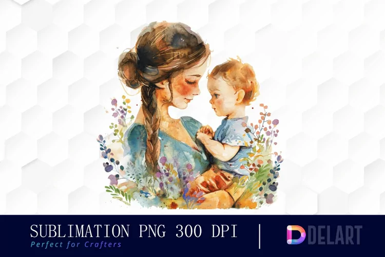 Mom And Baby Sublimation PNG Clipart