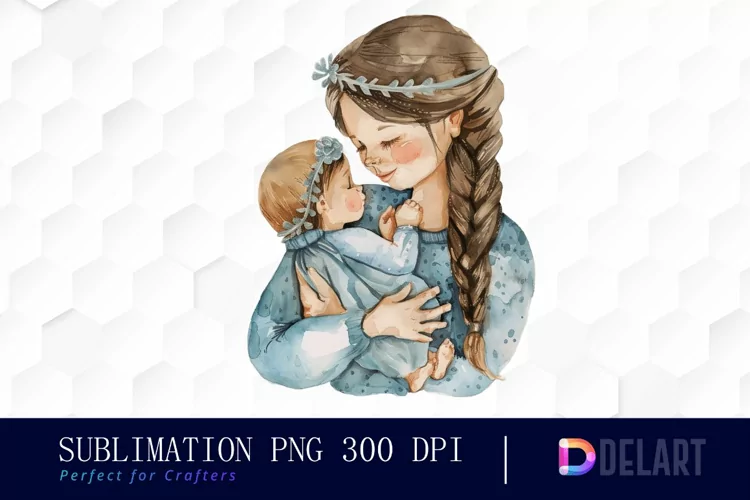 Mom And Baby Illustration Clipart