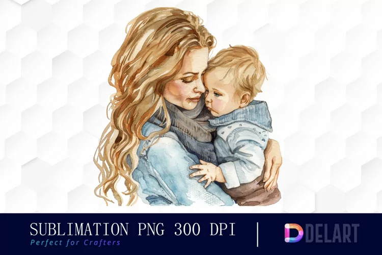 Mom And Baby Sublimation PNG Clipart