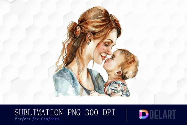 Mom And Baby Sublimation PNG Clipart