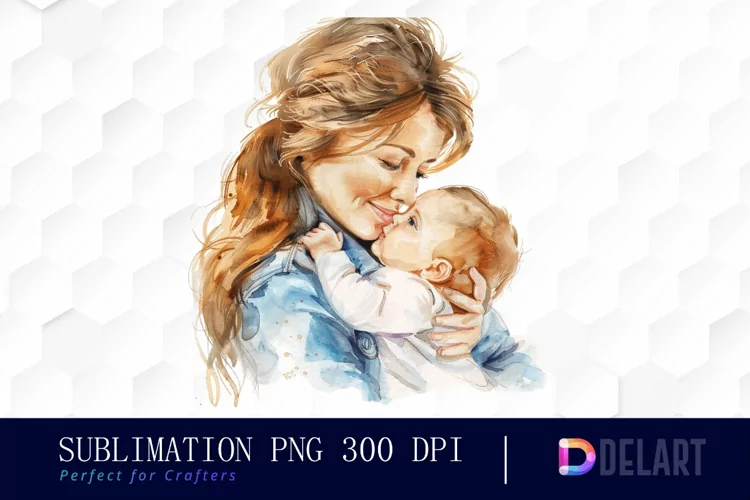 Mom And Baby Sublimation PNG Clipart