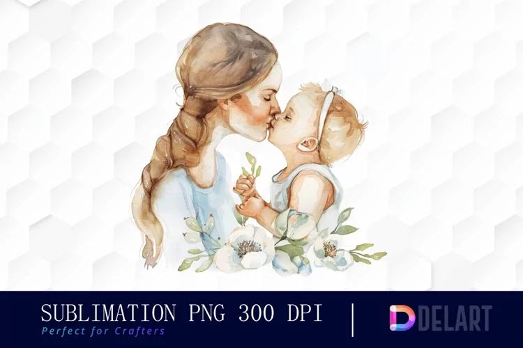 Mom And Baby Sublimation PNG Clipart