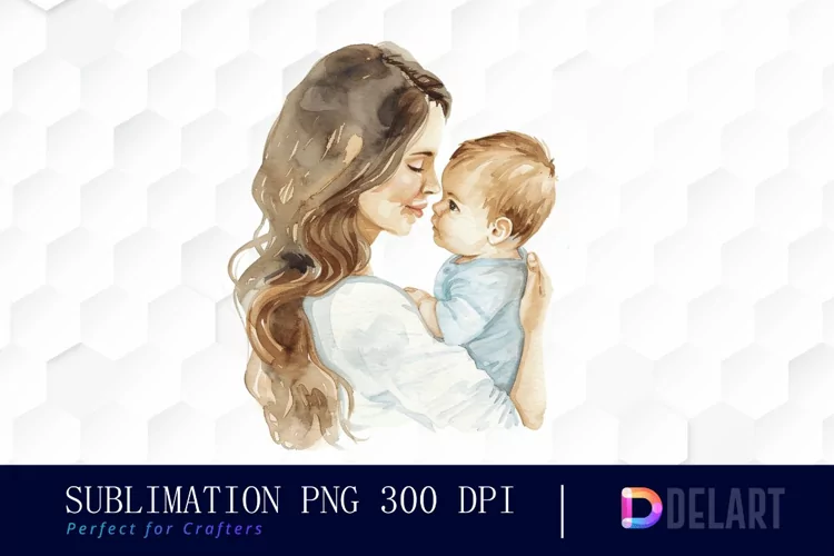 Mom And Baby Sublimation PNG Clipart