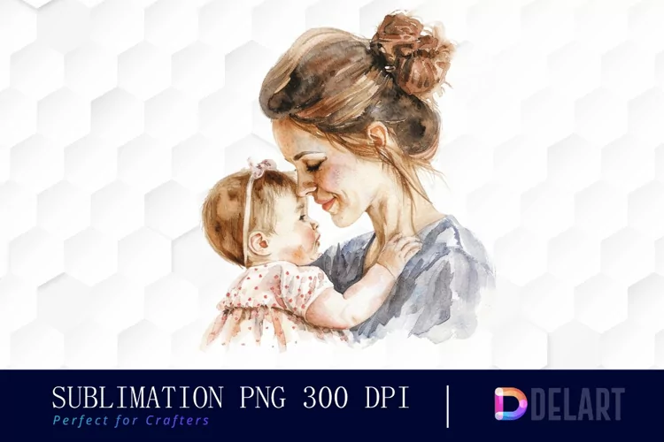 Mom And Baby Illustration Clipart