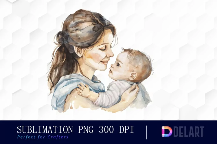 Mom And Baby Graphics Clipart