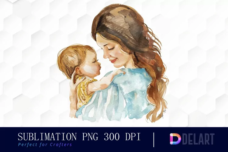 Mom And Baby Sublimation PNG Clipart
