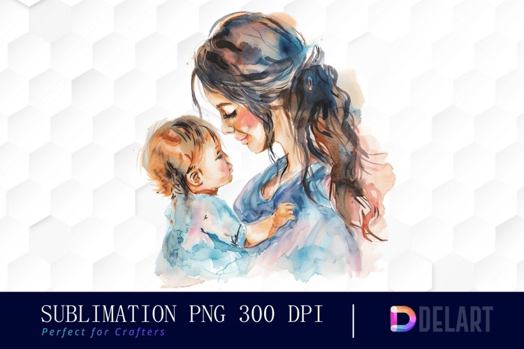 Mom And Baby Sublimation PNG Clipart