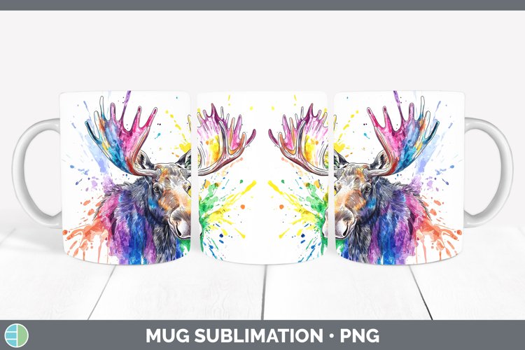 GorgeousWatercolor Mug Wrap design.