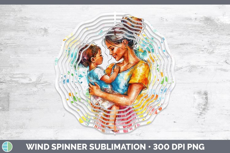 GorgeousWatercolor Wind Spinner design.