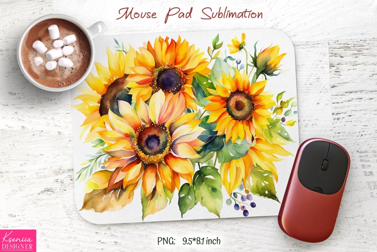 Watercolor Sunflower Clipart Image 13