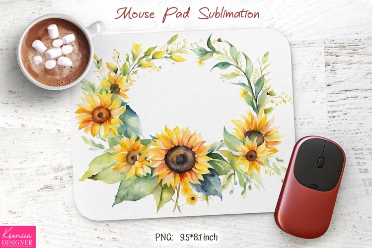 Watercolor Sunflower Clipart Image 15