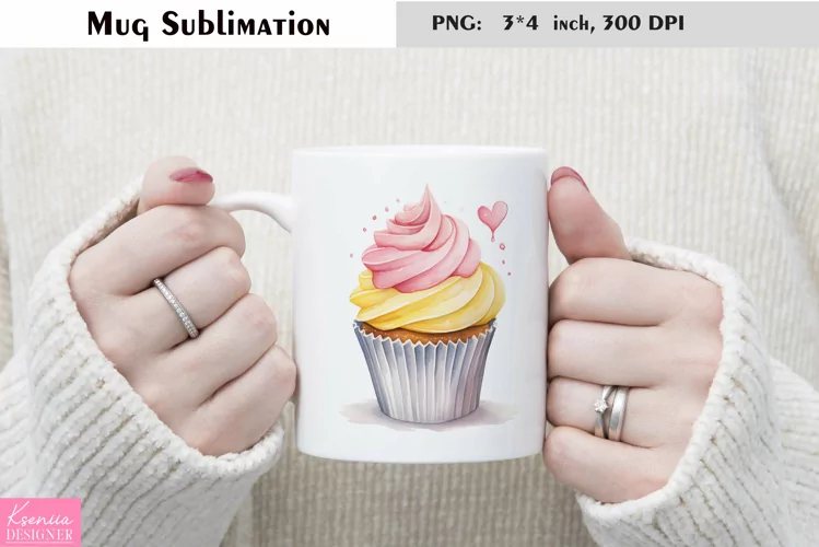 Watercolor Sweet Mug Sublimation|Cake Mug Design