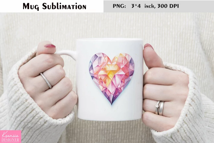 Watercolor Love Mug Sublimation|Floral Mug Design