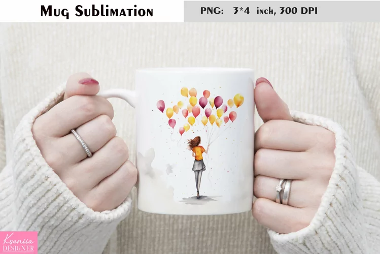 Watercolor Girl Mug Sublimation