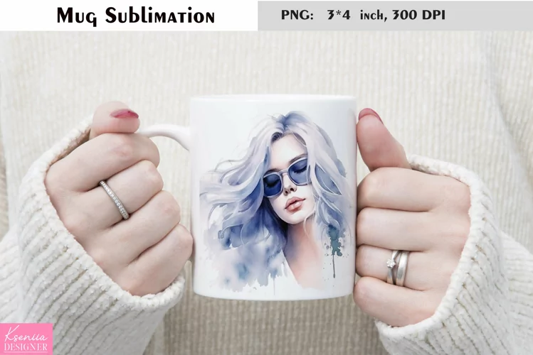 Watercolor Mug Sublimation|Watercolor Girl