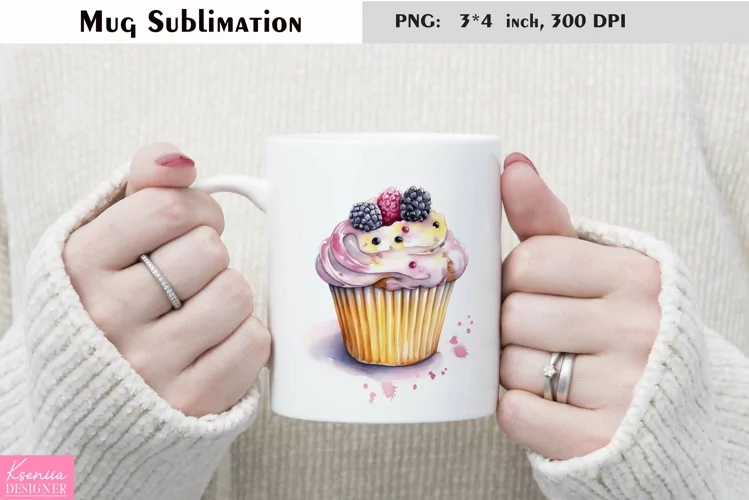 Watercolor Sweet Mug Sublimation|Cake Mug Design