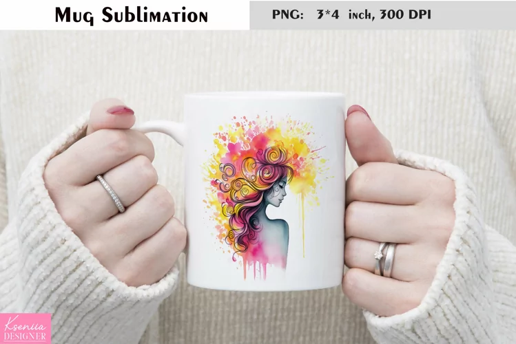 Watercolor Love Mug Sublimation|Floral Mug Design