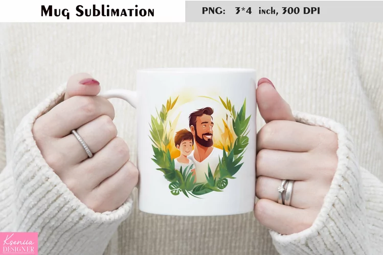 Watercolor Fathers Day Mug Sublimation|Floral Mug Design