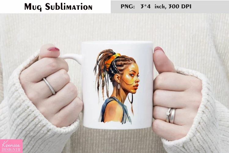 Watercolor Girl Mug Sublimation|Birthday Mug Design