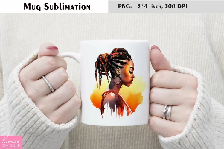 Watercolor Girl Mug Sublimation|Birthday Mug Design
