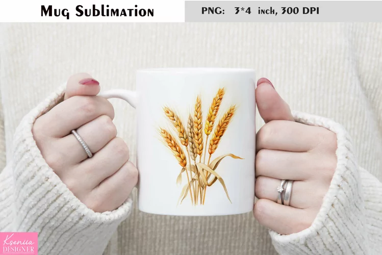Watercolor Cereal Mug Sublimation|Floral Mug Design